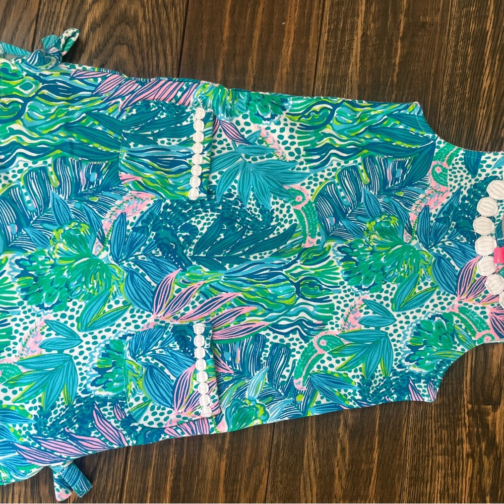 Lilly Pulitzer Blue and Green Shift Dress